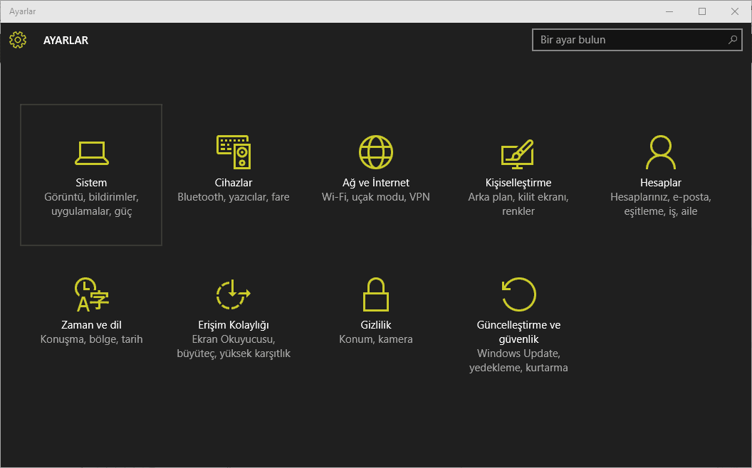 Windows’ta 10 Dark Mode (Tema) etkinleştirme