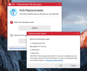 Fidye isteyen Virüslere çözüm Trend Micro Ransomware File Decryptor