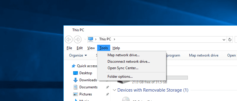Windows 10 dosya gezgini Windows 7 benziyor