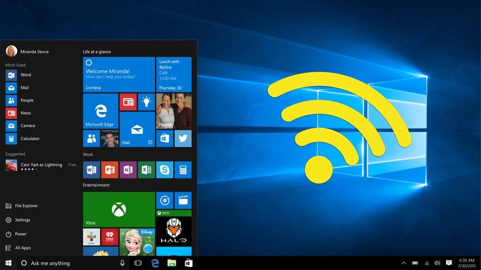 Windows 10’da WiFi üzerinden Ethernet bağlantısını paylaşma