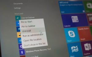 Windows 10’daki Uygulamaları Kaldırma