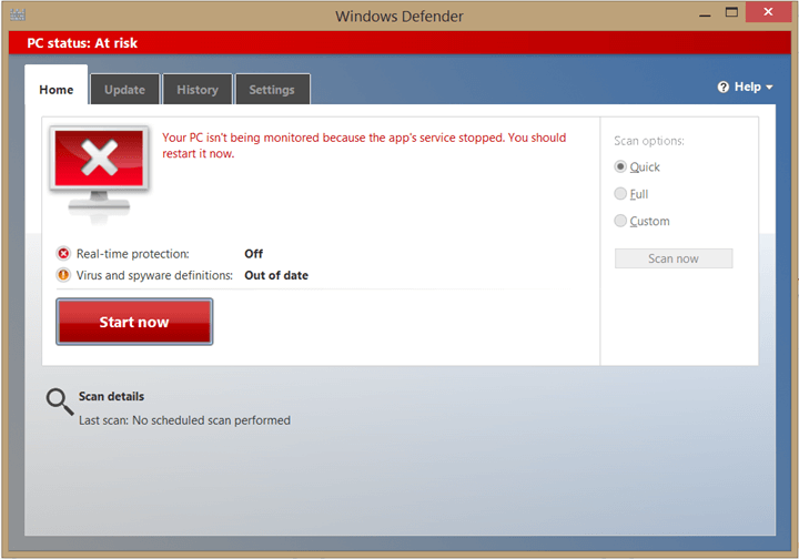 Windows Defender’da Windows 7’de Hata 577 nasıl düzeltilir?