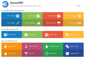 CleverPDF – Hepsi birarada ücretsiz online PDF araç kutusu