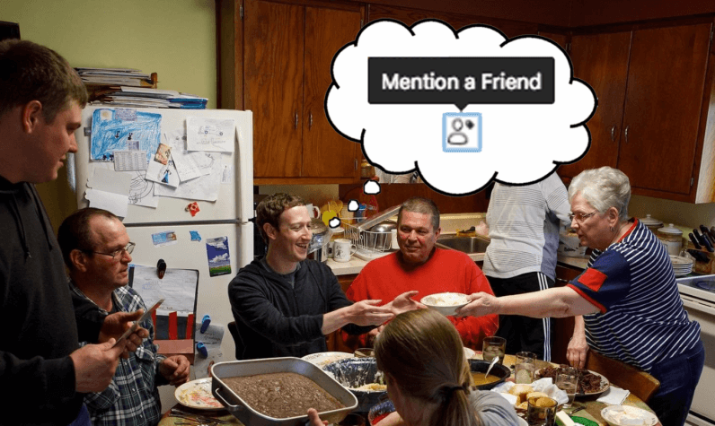 Facebook, yorumlardaki arkadaşları etiketlemek için yeni bir kısayol üzerinde çalışıyor