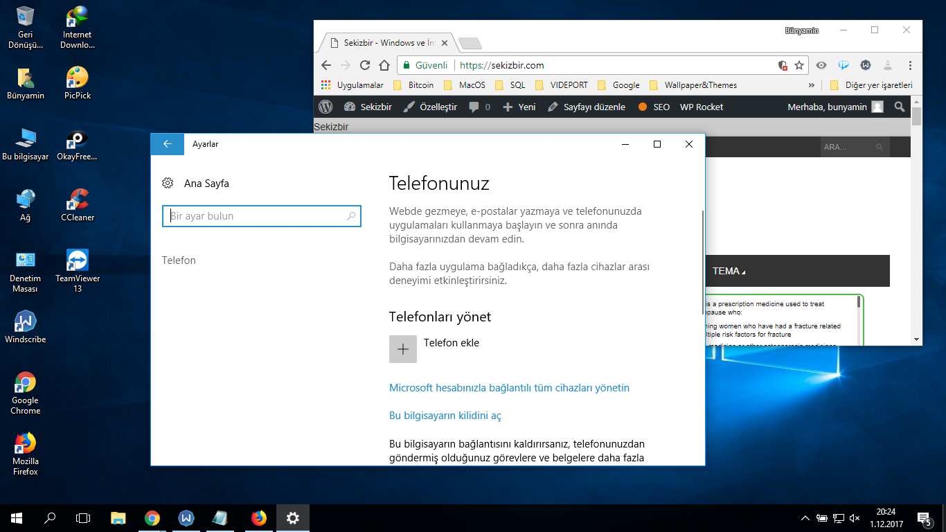 Android veya iPhone’u Windows 10’lu bir bilgisayara nasıl bağlayabilirim?