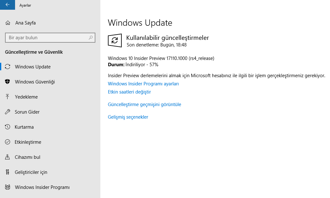 Microsoft, Windows 10 Insider Önizleme Yapısı 17110’u yayınlandı