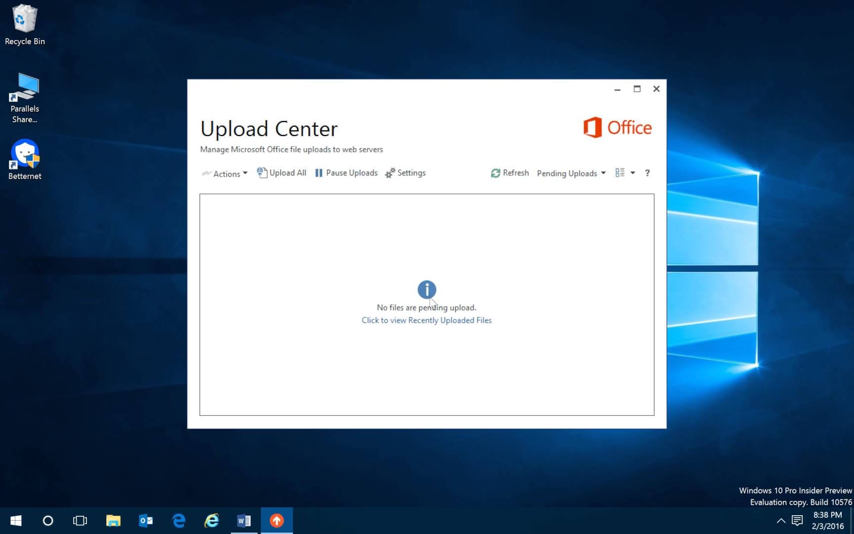 Microsoft Office Yükleme Merkezi nasıl devre dışı bırakılır