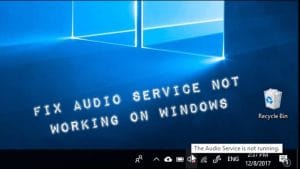 Windows 10: Ses Hizmeti çalışmıyor
