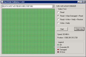 Hard Disk Validator ile Sabit diskte kötü sektörler bul