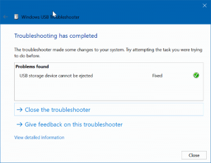 Windows 10 için Windows USB sorun gidericisi’ni indirin