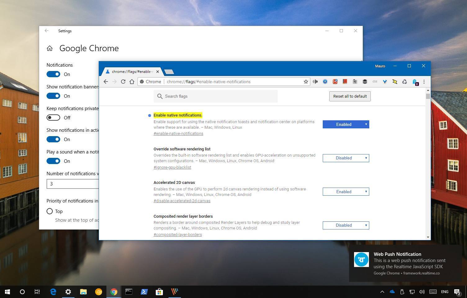 Windows 10’da yerel Chrome bildirimleri nasıl etkinleştirilir?