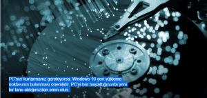 Windows 10’u başlangıçta sistem geri yükleme noktasını otomatik olarak oluşturmak için yapılandırma