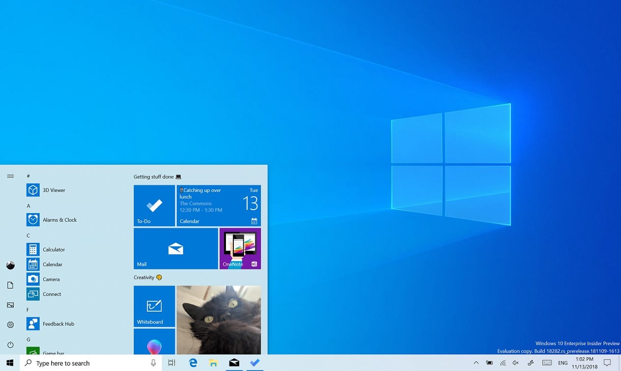 Windows 10 19H1 Insider Build 18282’de yeni ışık temasını tanıttı