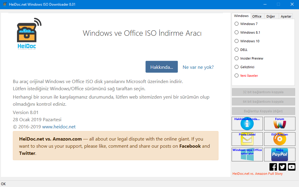 Microsoft Windows ve Office ISO indirme aracı