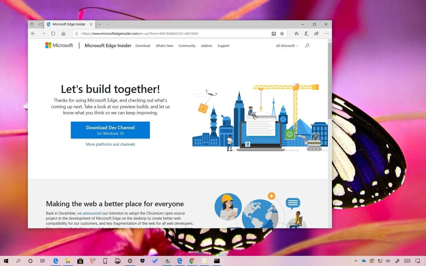 Windows 10 için Microsoft Edge Chromium sürümünü nasıl indirebilirim?