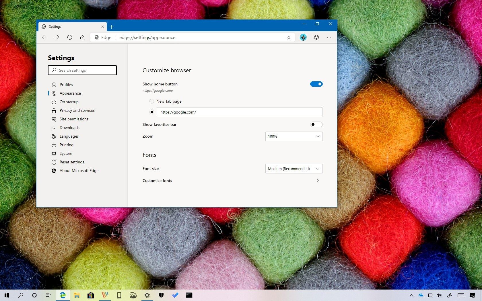 Edge Chromium’da Home (Ana Sayfa) düğmesi nasıl gösterilir