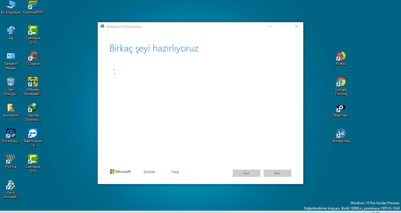 Windows 10 1903 için Media Creation Tool