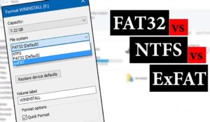 Dosya sistemi’nin FAT32 veya NTFS olup olmadığını öğrenme