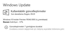 Microsoft, Windows 10 Preview Build 19546 yayınladı