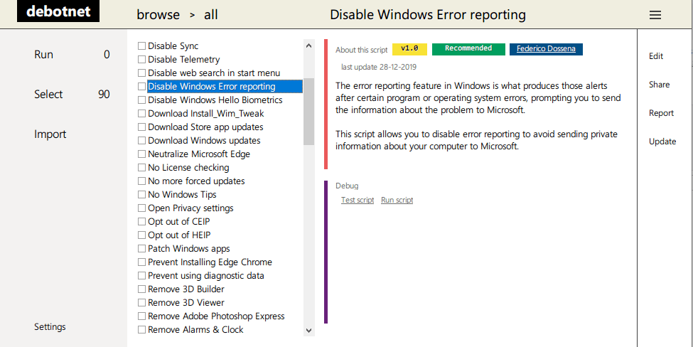 Debotnet 0.7.0