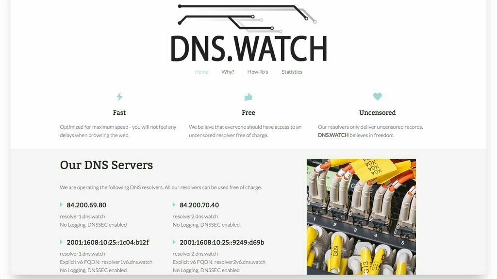 DNS.WATCH – Güvenli DNS Sunucuları