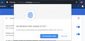 Google Chrome’da Windows Hello Nasıl Etkinleştirilir