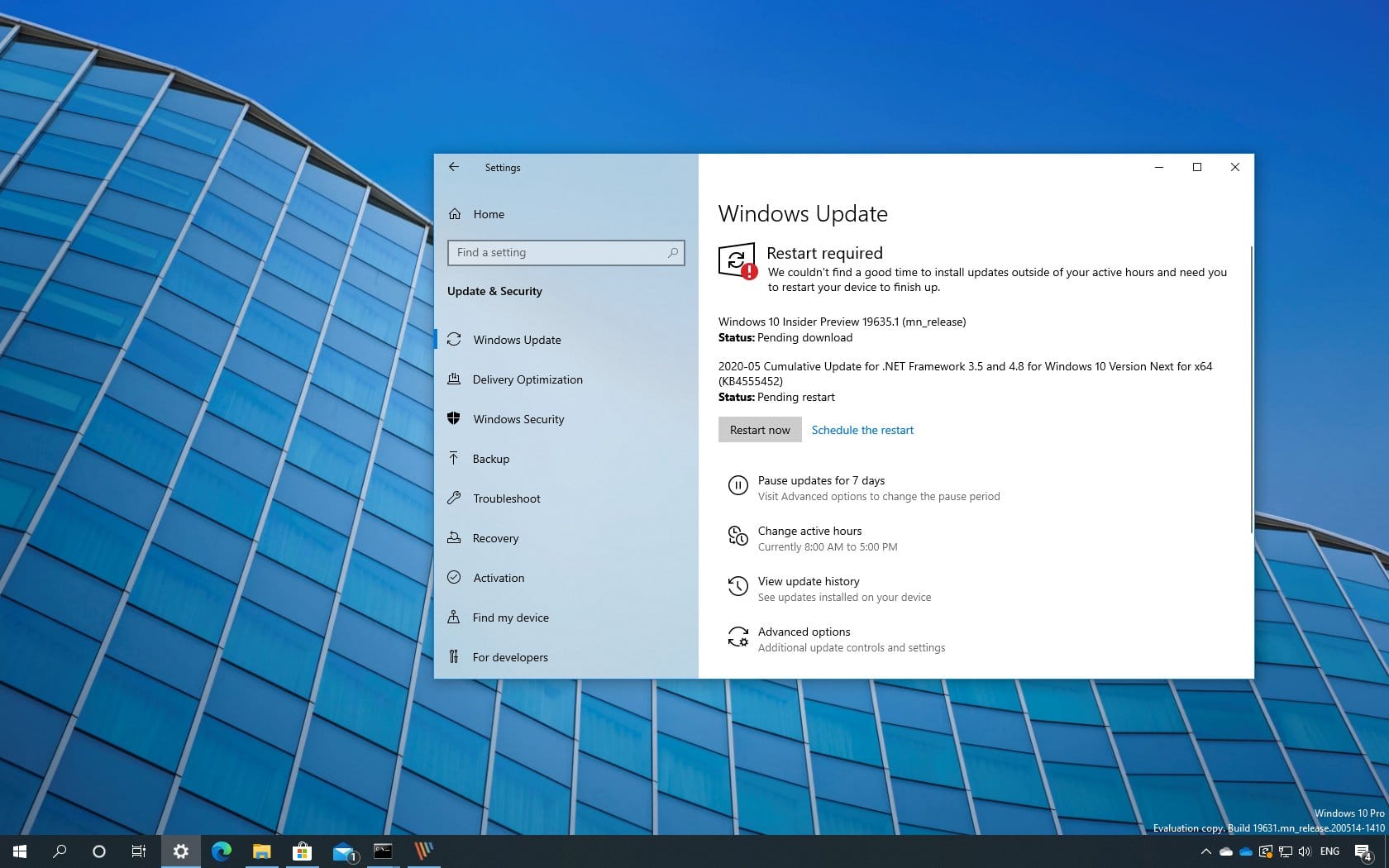 Windows 10 build 19635