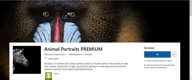 Windows 10 için Animal Portraits 4K Teması (İndir)
