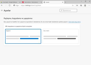 Microsoft Edge: URL’lerin geliştirilmiş kopyalanması ve yapıştırılması