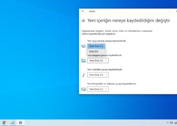 Windows 10’da varsayılan uygulamaların ve oyunların yükleme konumu nasıl değiştirilir