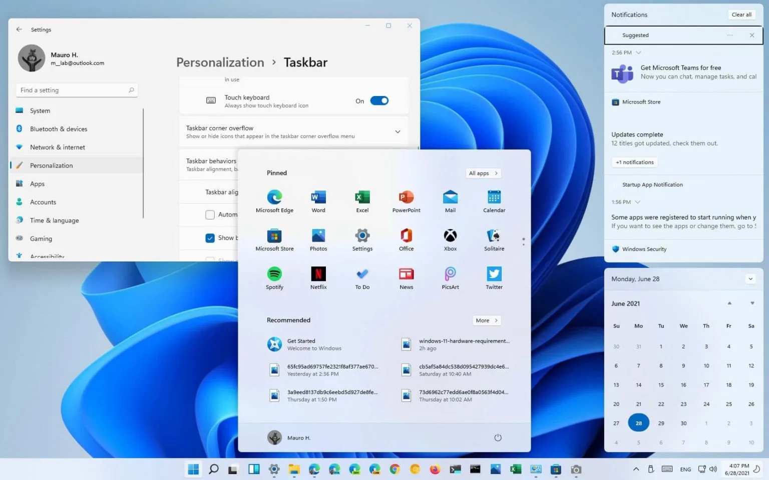 Windows 11’in ilk ön izleme sürümünü yayınladı