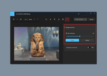 Windows 11 için Fotoğraflar’da görüntü arka planı nasıl bulanıklaştırılır