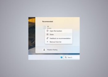 Microsoft, Windows 11’de evrensel bir paylaş düğmesini test ediyor