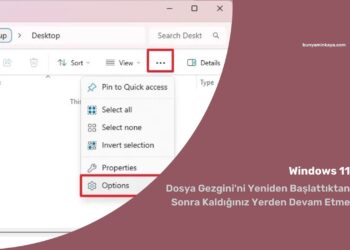 Windows 11’de Dosya Gezgini’ni Yeniden Başlattıktan Sonra Kaldığınız Yerden Devam Etme