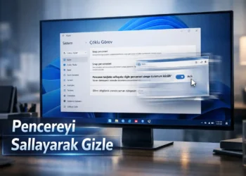 Windows 11 pencere başlığını sallama