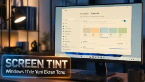 Windows 11 Screen Tint Özelliği Test Ediliyor