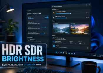 HDR SDR parlaklığı ayarlama ekranı