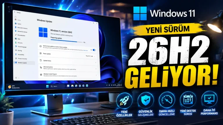 Windows 11 26H2 Geliyor: Bilmeniz Gereken Tüm Yenilikler ve Sistem Gereksinimleri