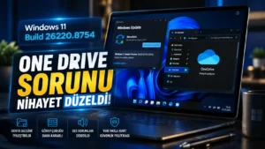 Windows 11 Build 26220.8754 Yayınlandı: OneDrive, Görev Çubuğu ve Güvenlik Yenilikleri