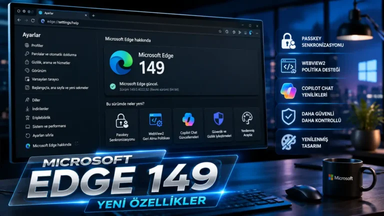 Microsoft Edge 149 Yayınlandı: Neler Değişti?