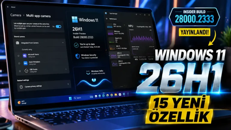 Windows 11 26H1 Build 28000.2333 Yayınlandı