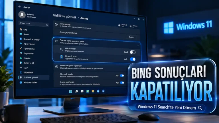 Windows 11 Search Bing Sonuçlarını Kaldırma Seçeneği Geliyor
