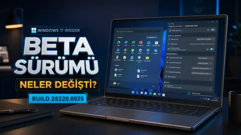 Windows 11 Build 26220.8925: Yeni Özellikler ve Düzeltmeler